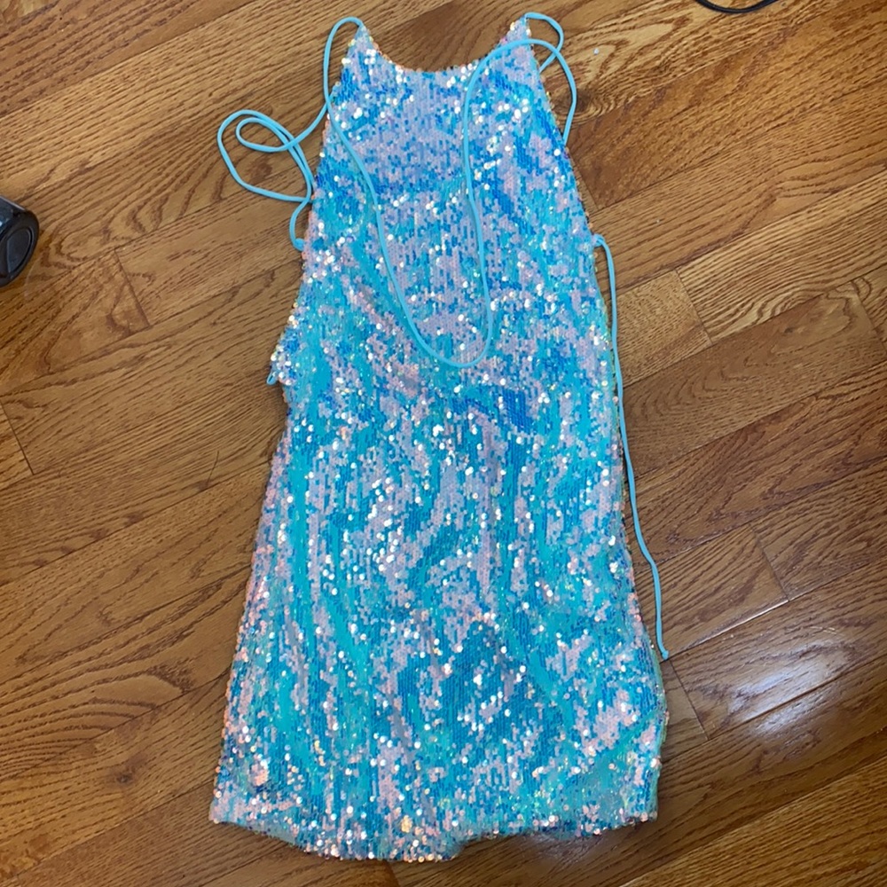 Dolls Kill blue sequins dress